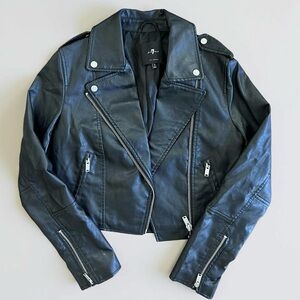 7 For all mankind leather jacket